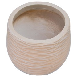 Blumentopf -Havanna- Fibre-Clay 24x26cm braun