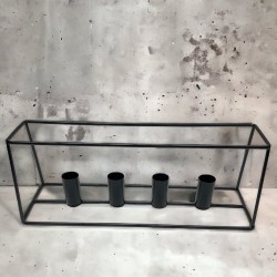 Kerzenhalter -Alva- Metall 30cm schwarz