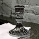 Kerzenhalter -Poesia- Glas 11cm silber