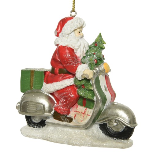 rot-weiss Resin -Santa- € Weihnachtsdeko, 3,99 9cm Dekohänger