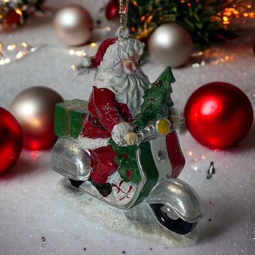 € -Santa- Weihnachtsdeko, rot-weiss Dekohänger 3,99 9cm Resin