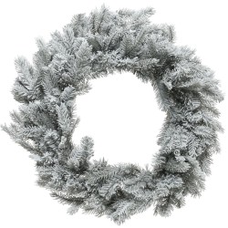 Tannenkranz -Snowy- Kunststoff 80cm grün-weiss