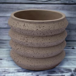 Blumentopf -Pato- Keramik 16x19cm creme