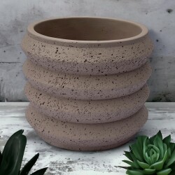 Blumentopf -Pato- Keramik 16x19cm creme