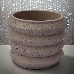 Blumentopf -Pato- Keramik 13x16cm creme