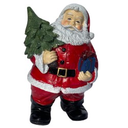 Weihnachtsmann Dekofigur Resin 15cm rot-weiss