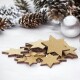Sterne 24er-Set Holz 6cm gold