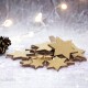 Sterne 24er-Set Holz 6cm gold