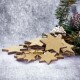 Sterne 24er-Set Holz 6cm gold