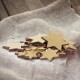 Sterne 24er-Set Holz 6cm gold