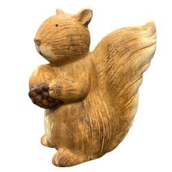 Eichhörnchen Figur Keramik 19cm braun