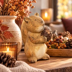 Eichhörnchen Figur Keramik 16cm braun