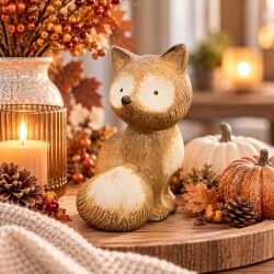 Fuchs Figur Keramik 17cm braun