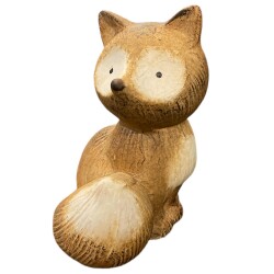 Fuchs Figur Keramik 17cm braun