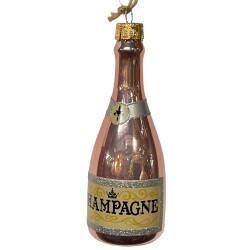 Baumkugel Champagner Glas 14cm pink