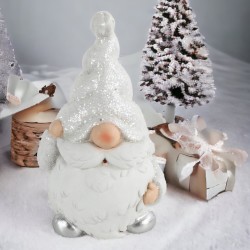 Weihnachtsmann -Jim- Keramik 19cm weiss