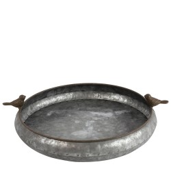 Vogeltränke Metall 28cm zink