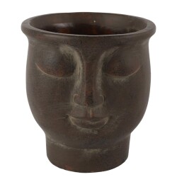 Blumentopf -Ming- Zement 19x17cm braun