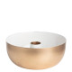 Kerzenhalter Metall 10cm gold-weiss