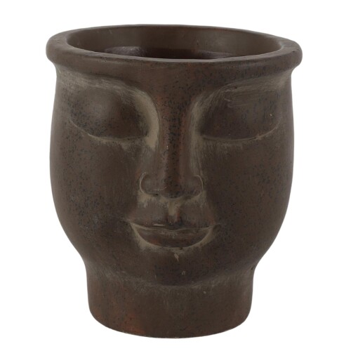 Blumentopf -Ming- Zement 14x13cm braun
