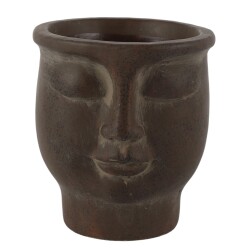 Blumentopf -Ming- Zement 14x13cm braun
