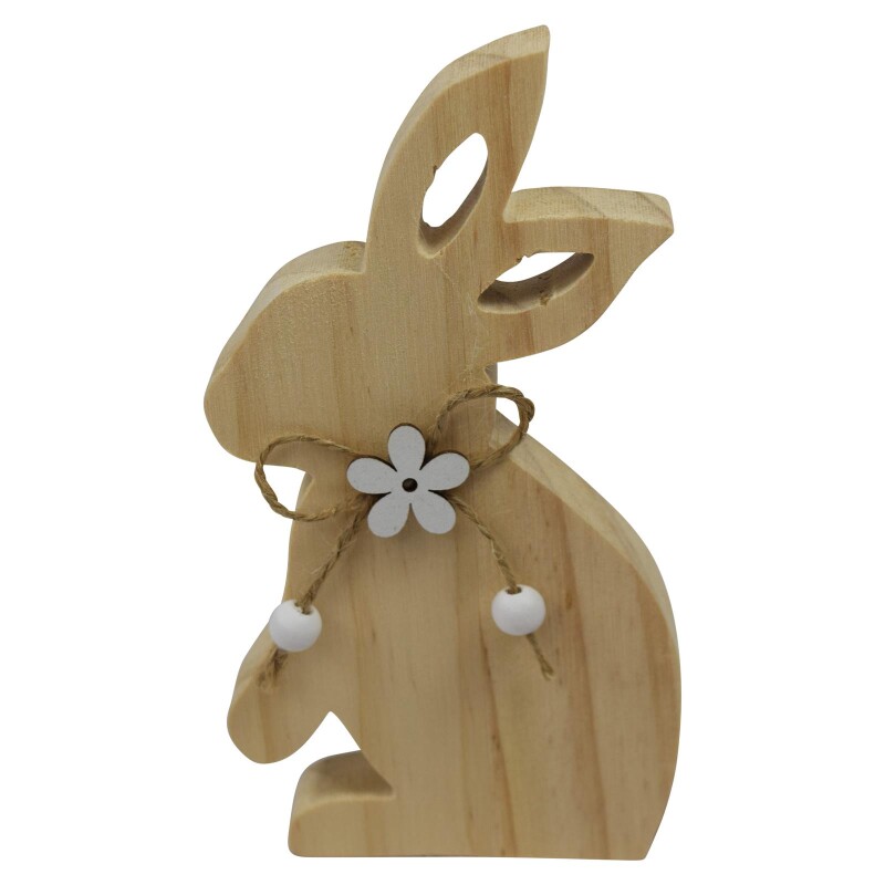 Osterdeko Hase Holz 14cm natur
