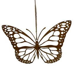 Schmetterling Dekohänger Metall 40cm rost