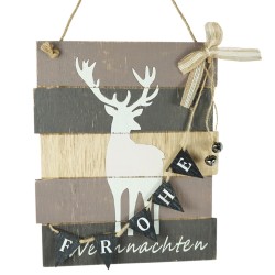 Dekohänger -Weihnachten- Holz 27x28cm mehrfarbig