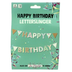 Girlande -Happy Birthday- Papier 4m