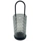 Laterne -Uno- Metall-Glas 28x11cm schwarz