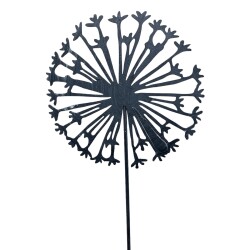 Gartenstecker -Pusteblume- Metall 45cm grau