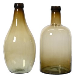 Vase -Fuego- 2ass Glas 38x18cm mehrfarbig