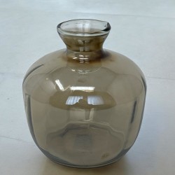 Vase -Luster- Glas 13x12cm braun