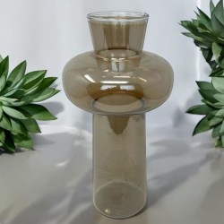 Vase -Luster- Glas 28cm braun