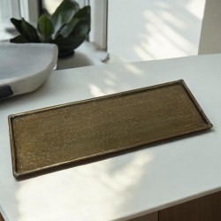 Schale -Andor- Aluminium 60x20cm brass