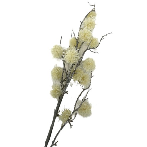 Kunstblume -Pompon- Frosted 87cm creme