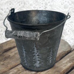 Eimer Metall 12x13cm schwarz