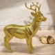 Hirsch Dekofigur Resin 15x16cm gold-glitter