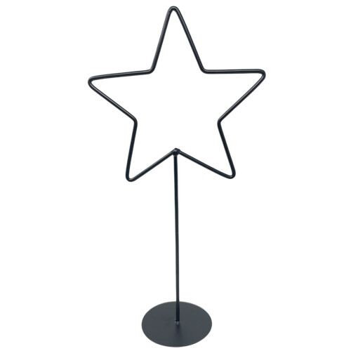 Stern Dekoständer Metall 40cm schwarz