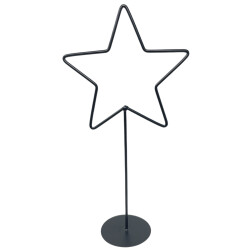 Stern Dekoständer Metall 40cm schwarz
