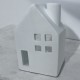 Haus Deko Steingut 20x14cm weiss