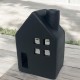 Haus Deko Steingut 20x14cm schwarz