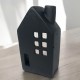 Haus Deko Steingut 28x16cm schwarz