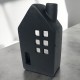 Haus Deko Steingut 28x16cm schwarz