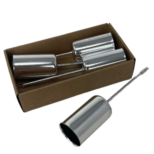Kerzenstecker 4er-Set Metall 10x2cm silber
