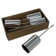 Kerzenstecker 4er-Set Metall 10x2cm silber