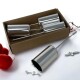 Kerzenstecker 4er-Set Metall 10x2cm silber