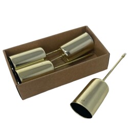 Kerzenstecker 4er-Set Metall 10x2cm gold