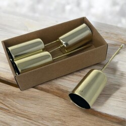 Kerzenstecker 4er-Set Metall 10x2cm gold