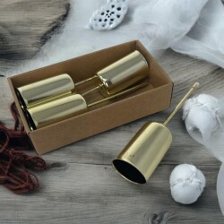 Kerzenstecker 4er-Set Metall 10x2cm gold